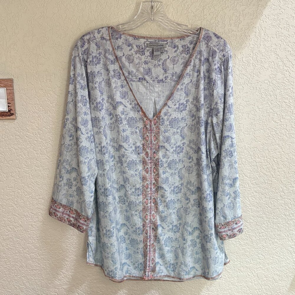 Carbon2Cobalt Botanic Tunic, Size L
